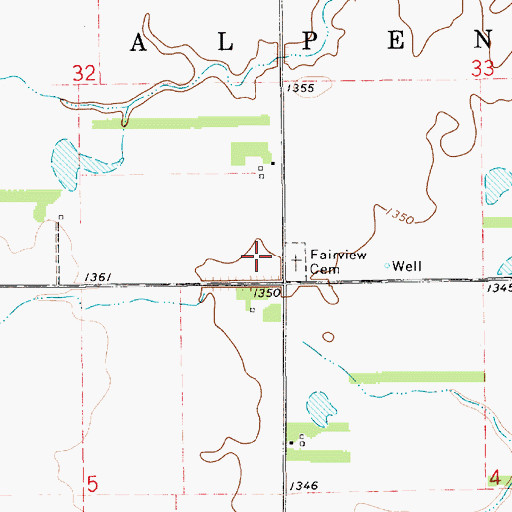 Topographic Map of German Lutheran Church (historical), SD