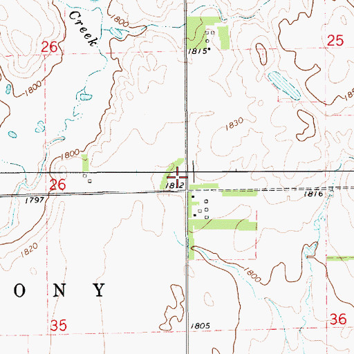 Topographic Map of Templeton School Number 4 (historical), SD
