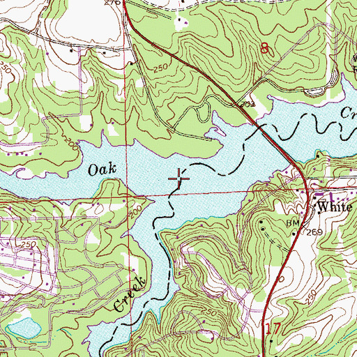 Topographic Map of Sandy Creek, AL