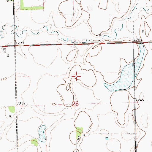 Topographic Map of Huffman (historical), SD