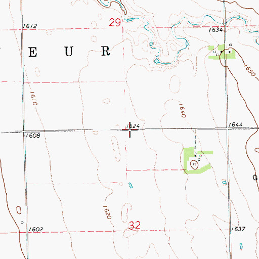 Topographic Map of School Number 5 (historical), SD
