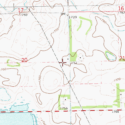 Topographic Map of School Number 10 (historical), SD