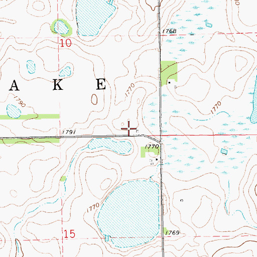 Topographic Map of School Number 6 (historical), SD