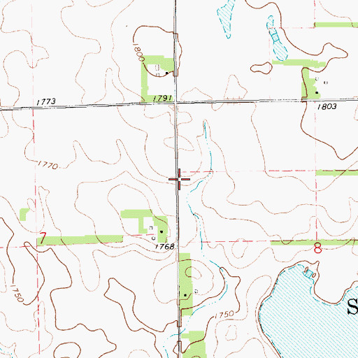 Topographic Map of School Number 7 (historical), SD