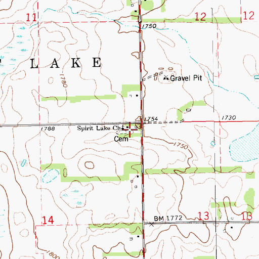Topographic Map of School Number 8 (historical), SD