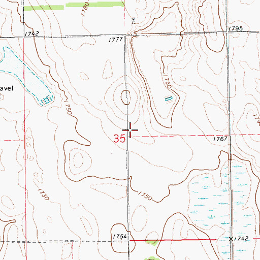 Topographic Map of School Number 9 (historical), SD