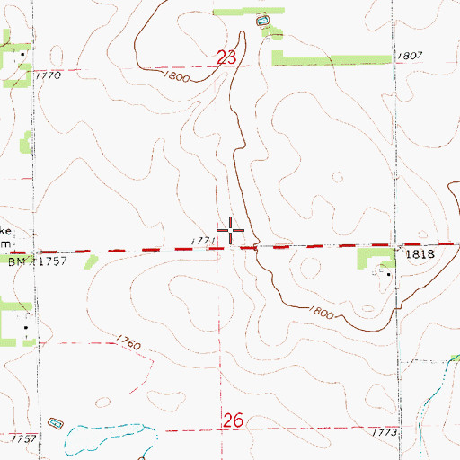 Topographic Map of School Number 5 (historical), SD