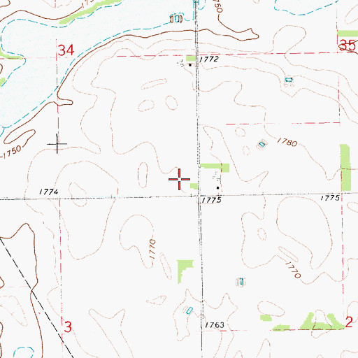 Topographic Map of School Number 12 (historical), SD