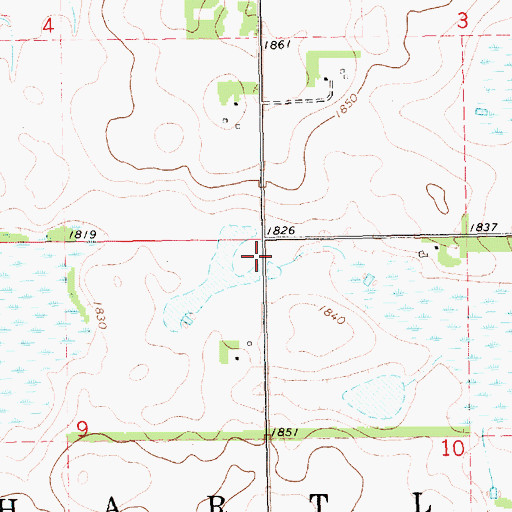 Topographic Map of School Number 50 (historical), SD