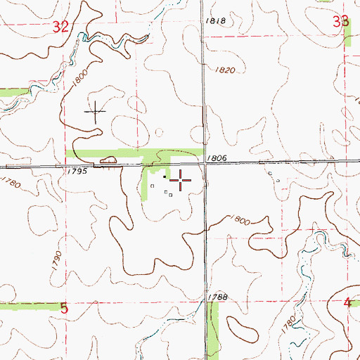 Topographic Map of School Number 32 (historical), SD