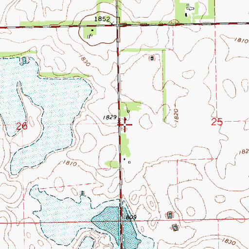 Topographic Map of Danish Church (historical), SD