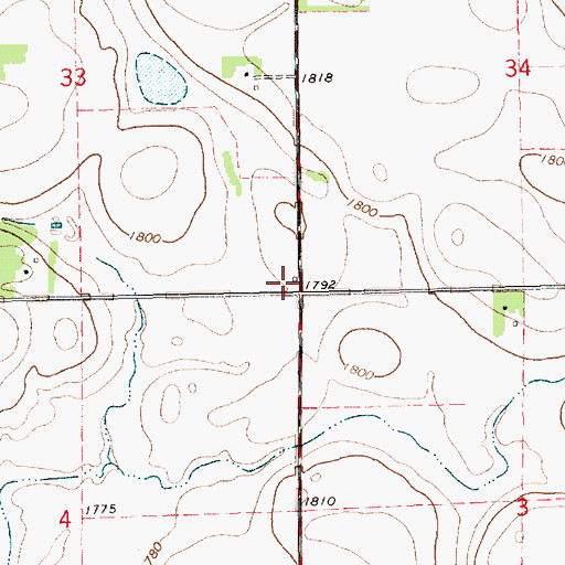 Topographic Map of School Number 51 (historical), SD