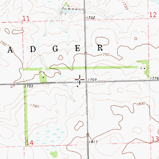 Topographic Map of School Number 17 (historical), SD