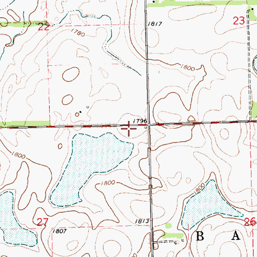 Topographic Map of School Number 19 (historical), SD