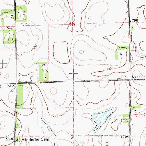 Topographic Map of School Number 14 (historical), SD