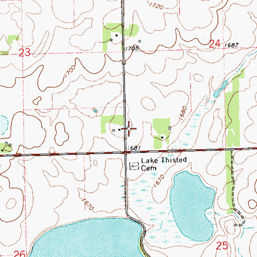 Topographic Map of School Number 13 (historical), SD