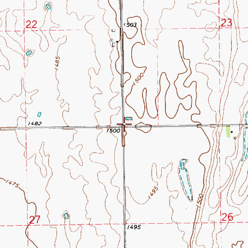 Topographic Map of School Number 2 (historical), SD