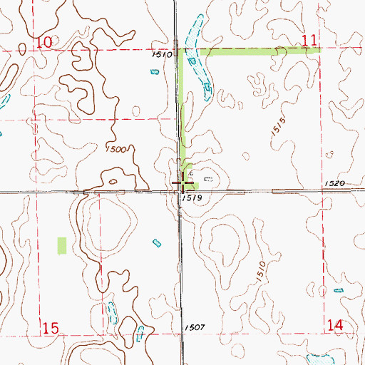Topographic Map of School Number 5 (historical), SD