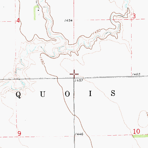 Topographic Map of School Number 3 (historical), SD
