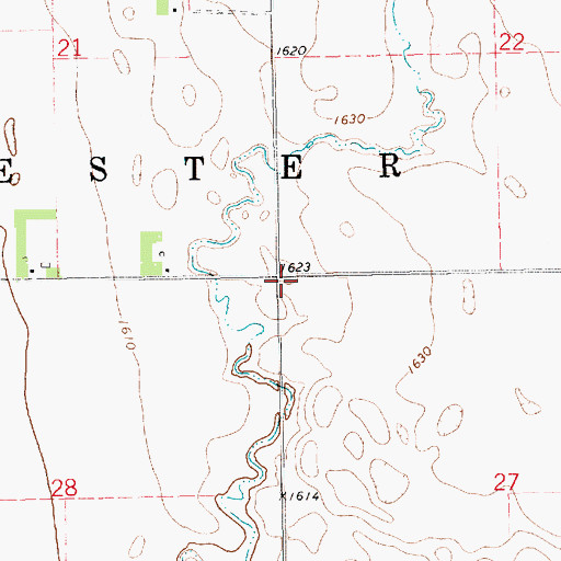 Topographic Map of School Number 24 (historical), SD