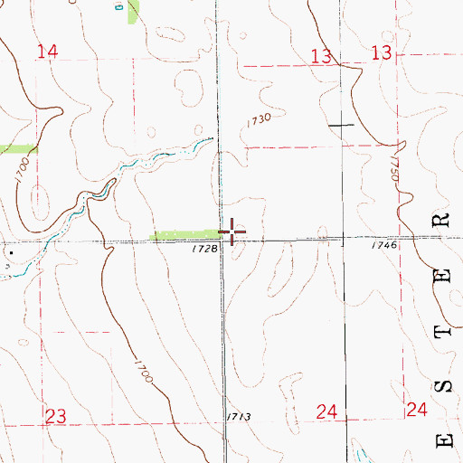 Topographic Map of School Number 1 (historical), SD
