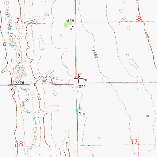 Topographic Map of School Number 7 (historical), SD