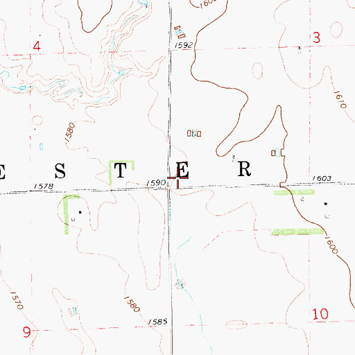 Topographic Map of School Number 5 (historical), SD