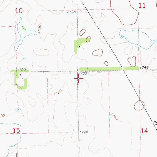 Topographic Map of School Number 3 (historical), SD