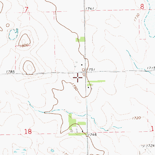 Topographic Map of School Number 2 (historical), SD