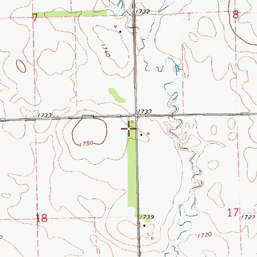 Topographic Map of School Number 1 (historical), SD