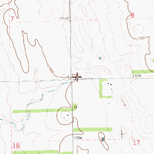 Topographic Map of School Number 7 (historical), SD