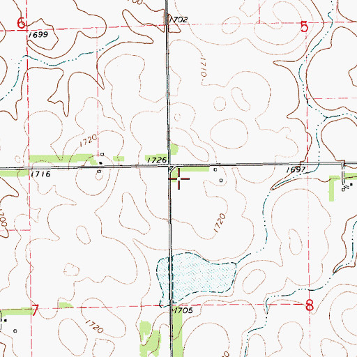 Topographic Map of Congregational Church (historical), SD