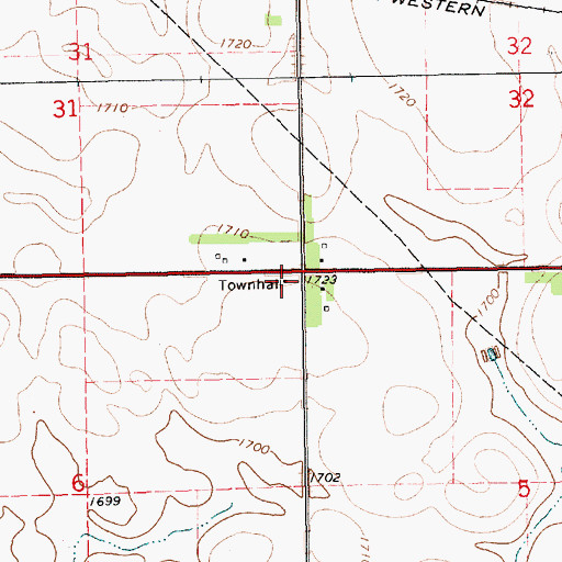 Topographic Map of School Number 5 (historical), SD