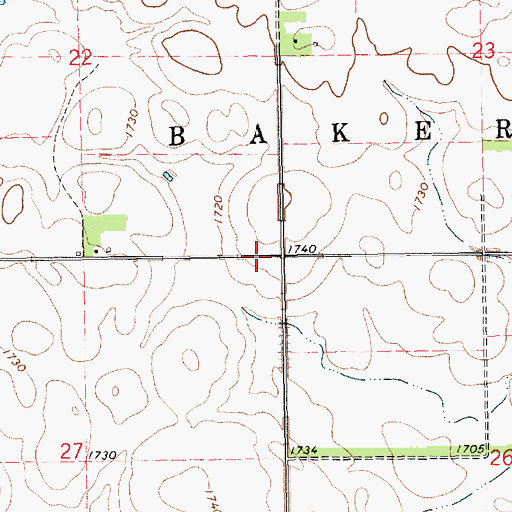 Topographic Map of School Number 2 (historical), SD