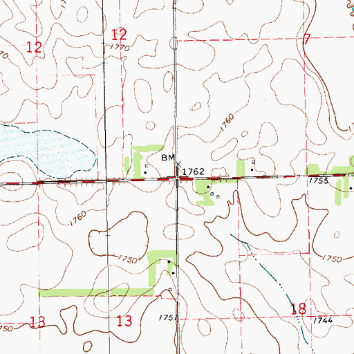 Topographic Map of School Number 6 (historical), SD