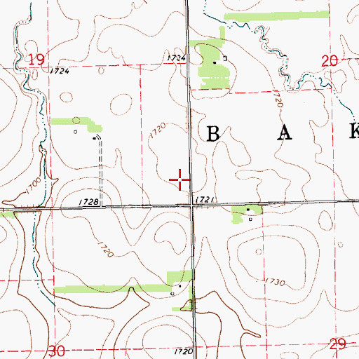 Topographic Map of School Number 7 (historical), SD