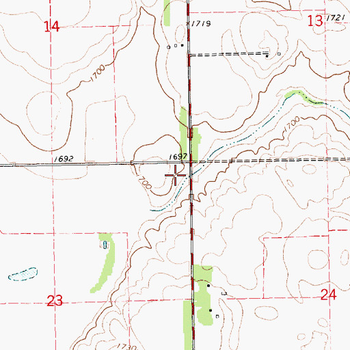 Topographic Map of School Number 1 (historical), SD