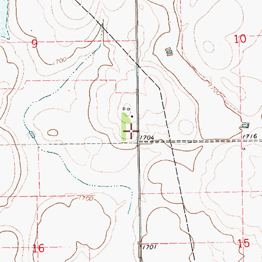 Topographic Map of School Number 8 (historical), SD
