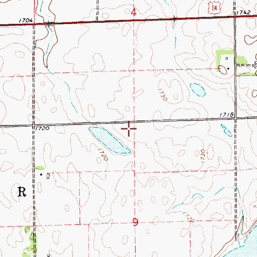 Topographic Map of School Number 5 (historical), SD