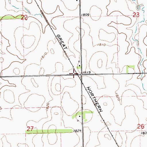 Topographic Map of School Number 33 (historical), SD