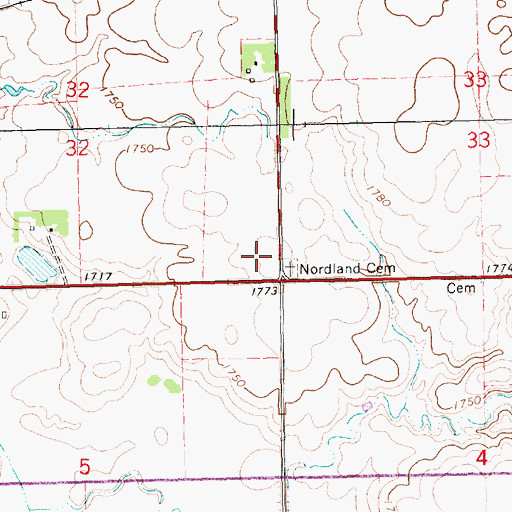 Topographic Map of Lutheran Church (historical), SD