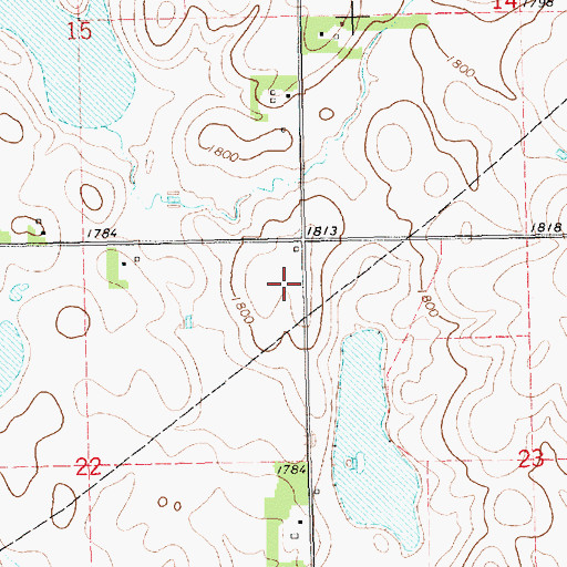 Topographic Map of School Number 40 (historical), SD