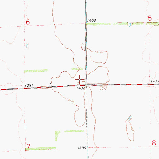 Topographic Map of School Number 4 (historical), SD