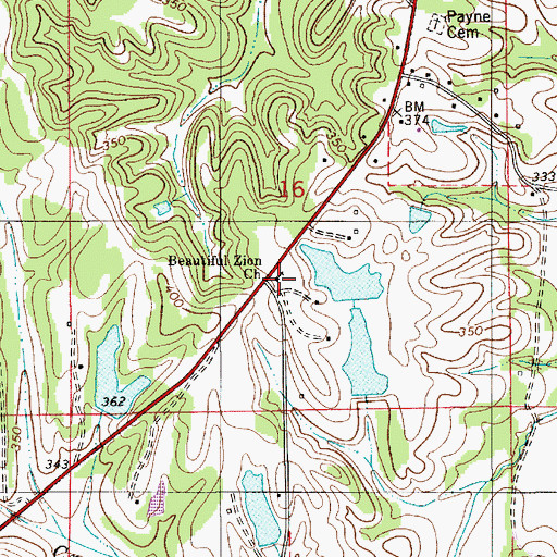 Topographic Map of Sandy Ridge School, AL