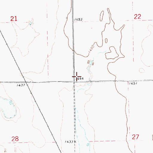 Topographic Map of School Number 2 (historical), SD