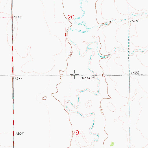 Topographic Map of School Number 1 (historical), SD