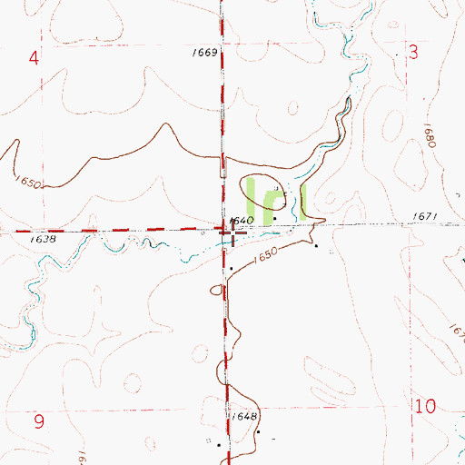 Topographic Map of Mathews Creamery (historical), SD