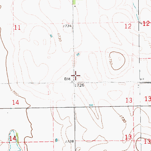 Topographic Map of School Number 48 (historical), SD