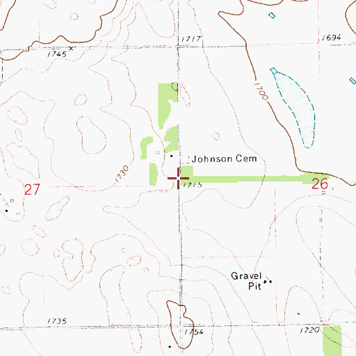 Topographic Map of School Number 20 (historical), SD