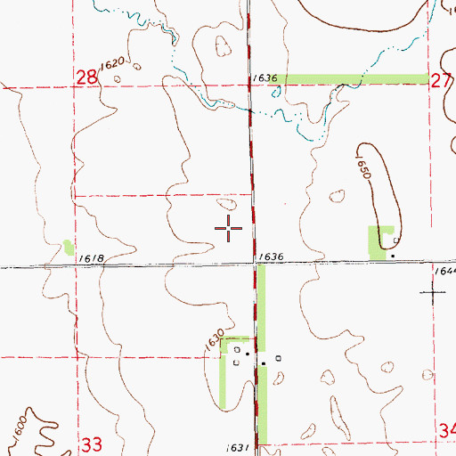 Topographic Map of School Number 27 (historical), SD